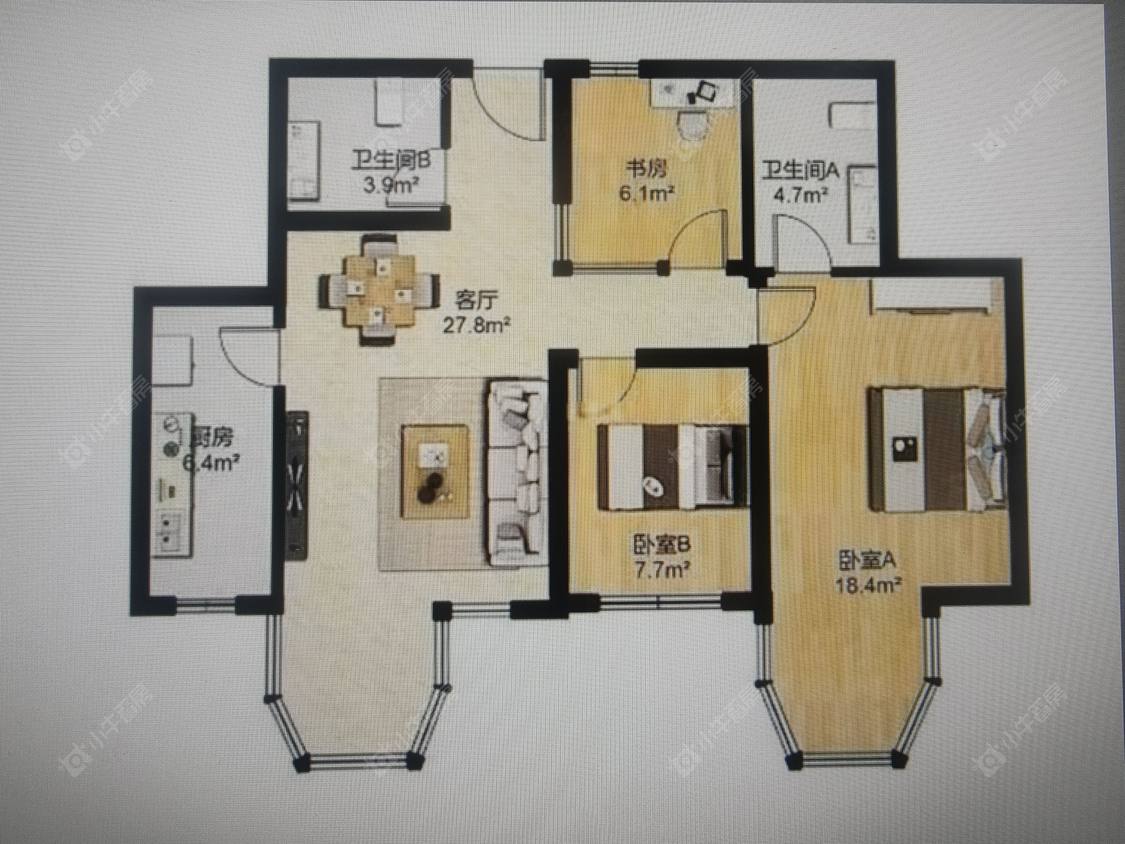 北京合生世界花园在售二手房源户型图_小牛看房