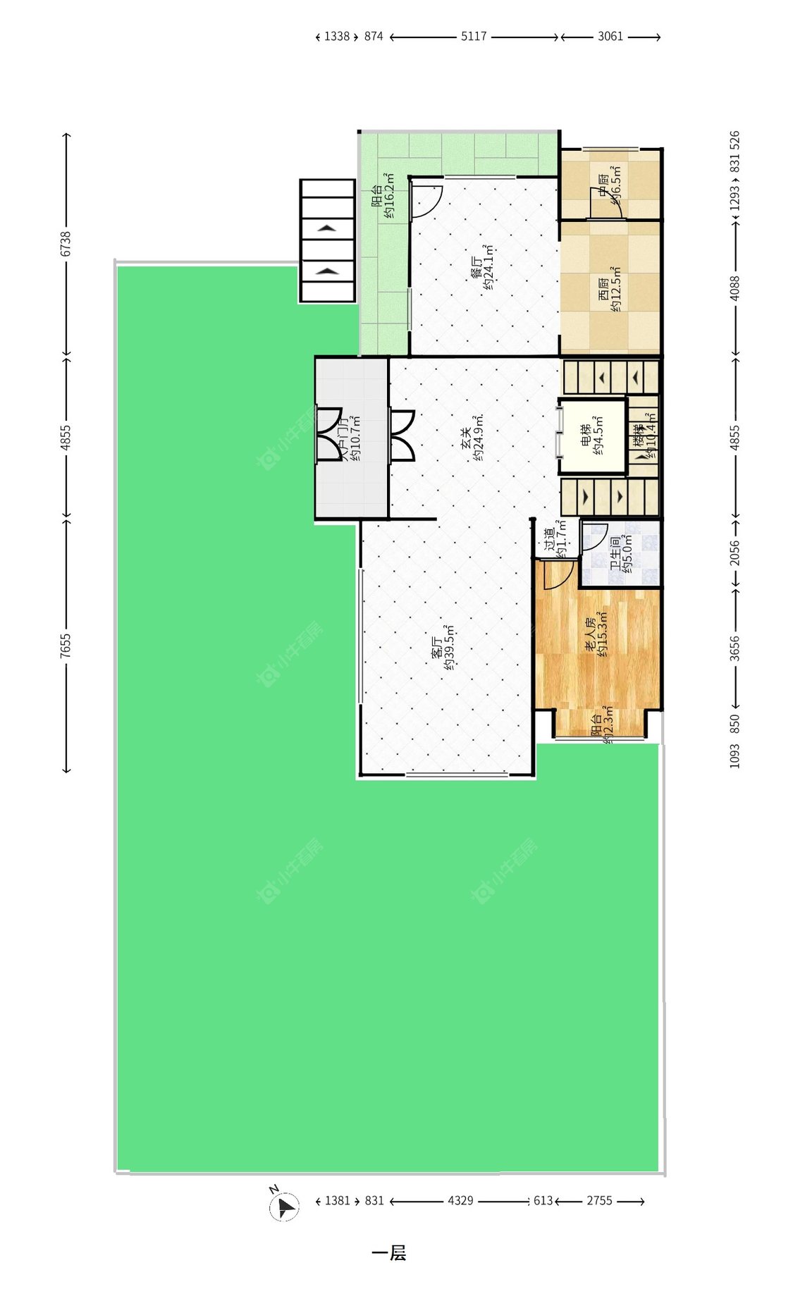 北京山水文园四期在售二手房源户型图_小牛看房